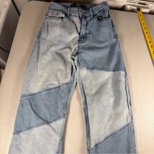Hollister patchwork Ultra High Rise Dad Jeans 1S 25x27 (tag reads 29L)